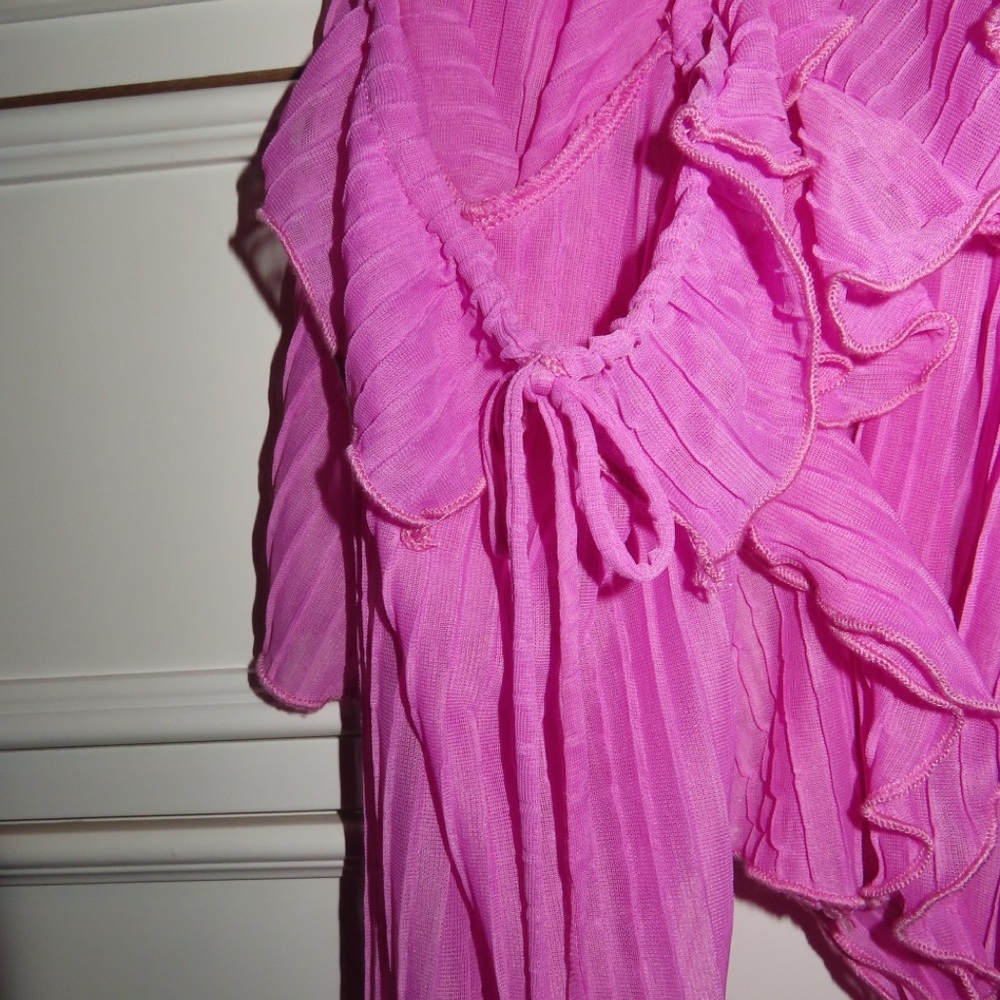 Zara Pink Ruffled Blouse - Picture 3 of 6